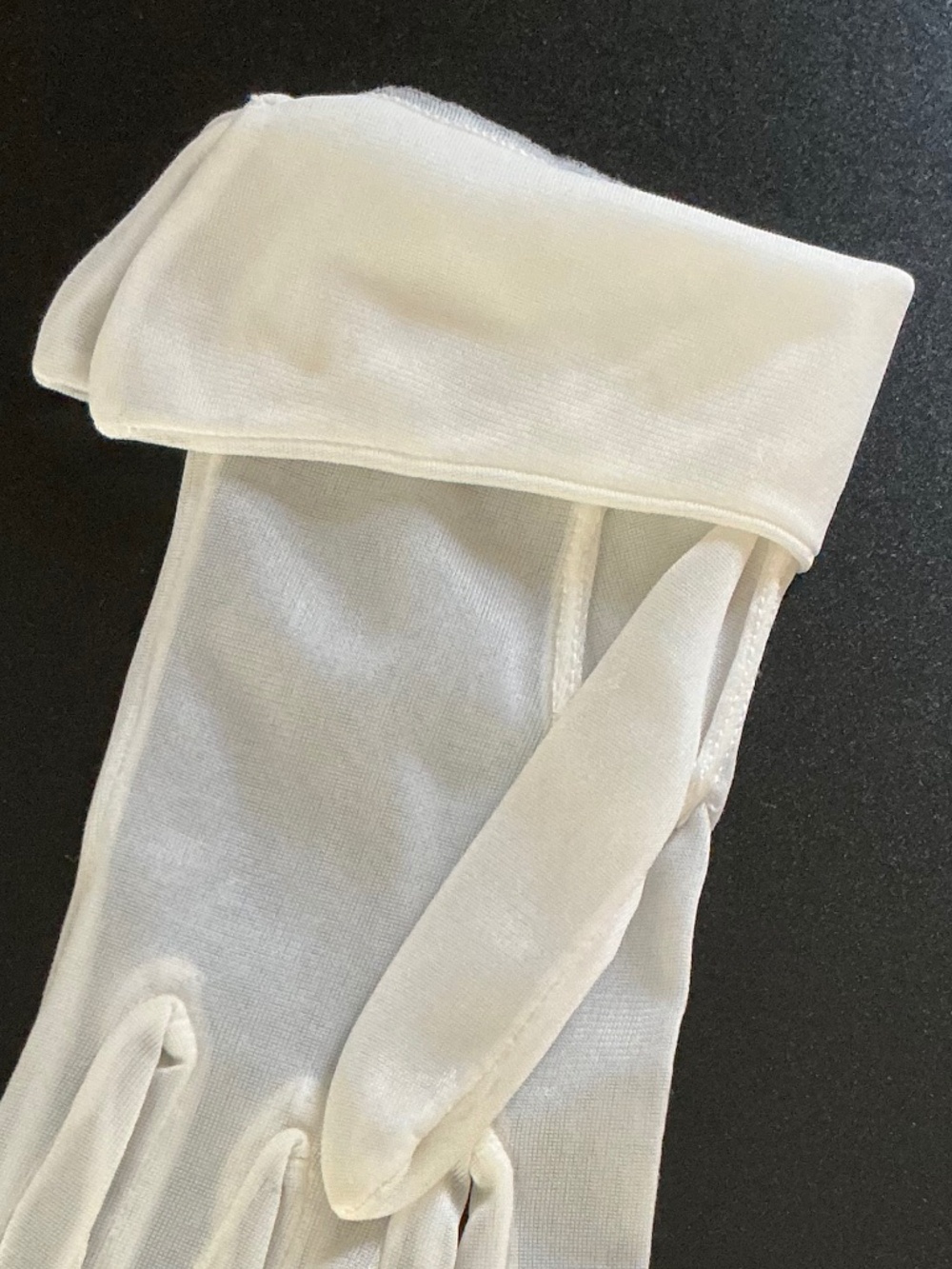 Vintage Ivory Organza Gloves Formal Wedding Bridal Prom Pink Accents - Picture 4 of 14